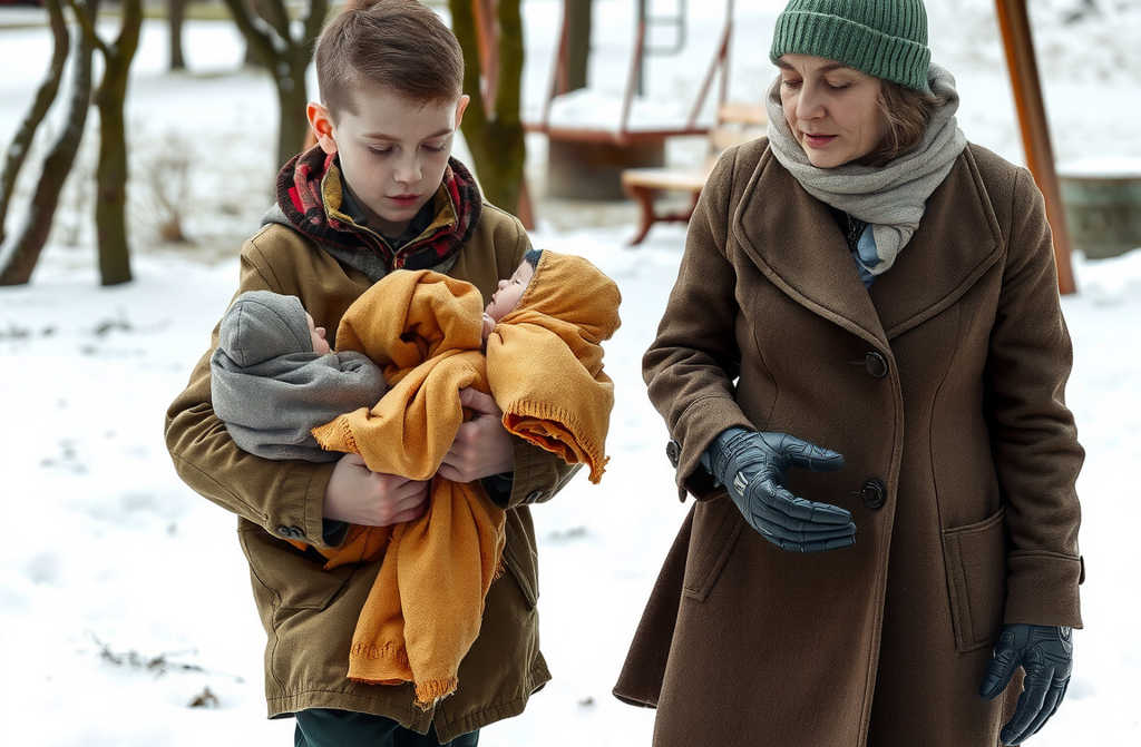 A wealthy entrepreneur stops his car in the snow. The tattered child’s bundle left him frozen…
